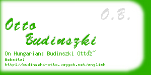 otto budinszki business card